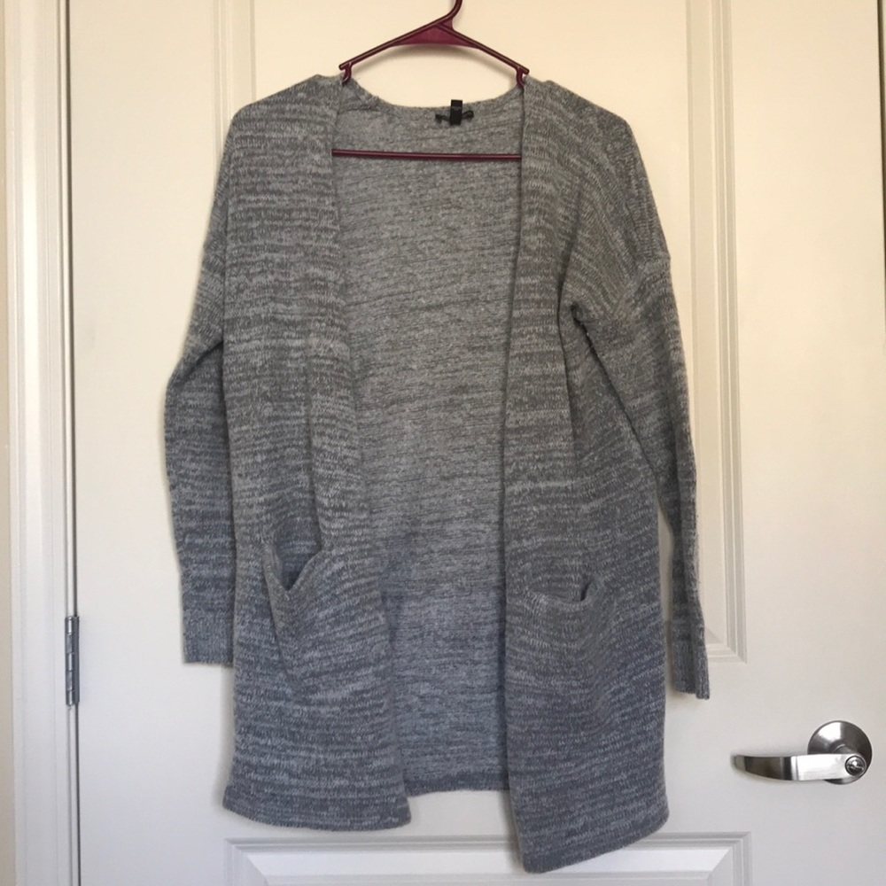Express grey acrylic wool cardigan size small
